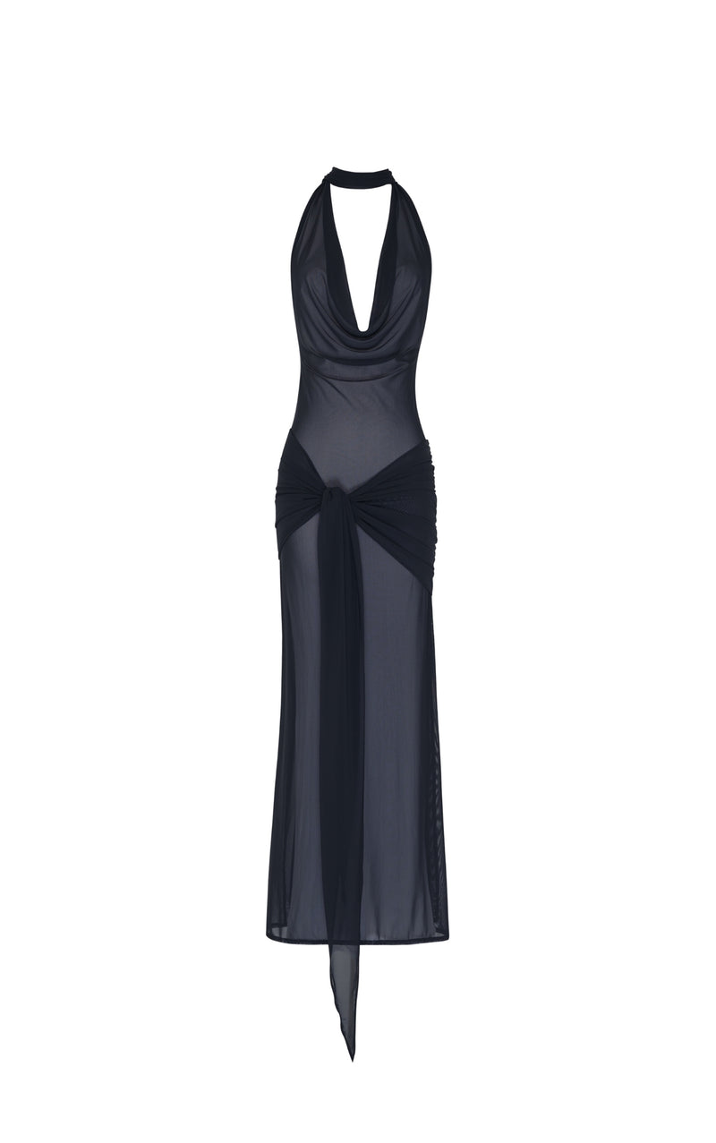 ISIA LONG DRESS - BLACK