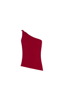 KNIT TOP CARMINE