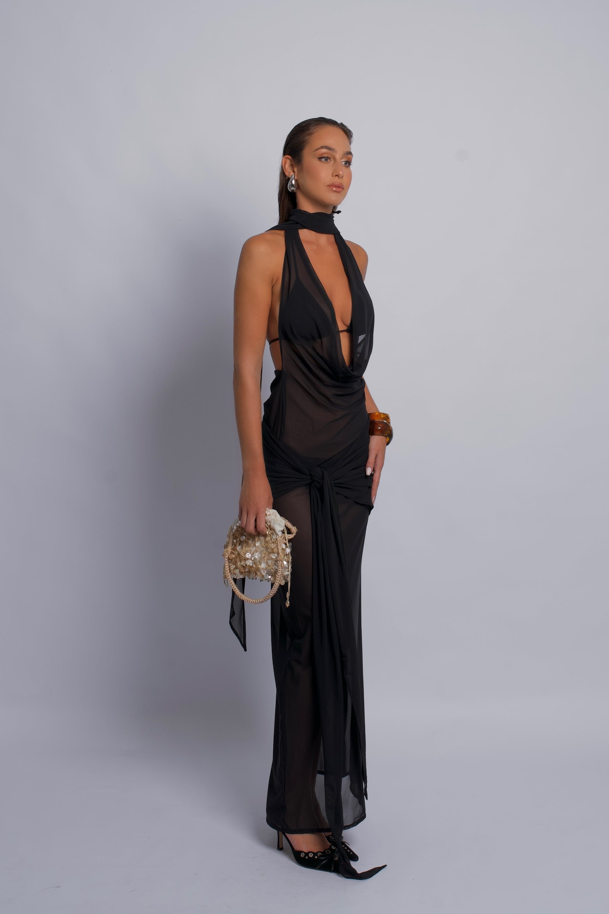 ISIA LONG DRESS - BLACK