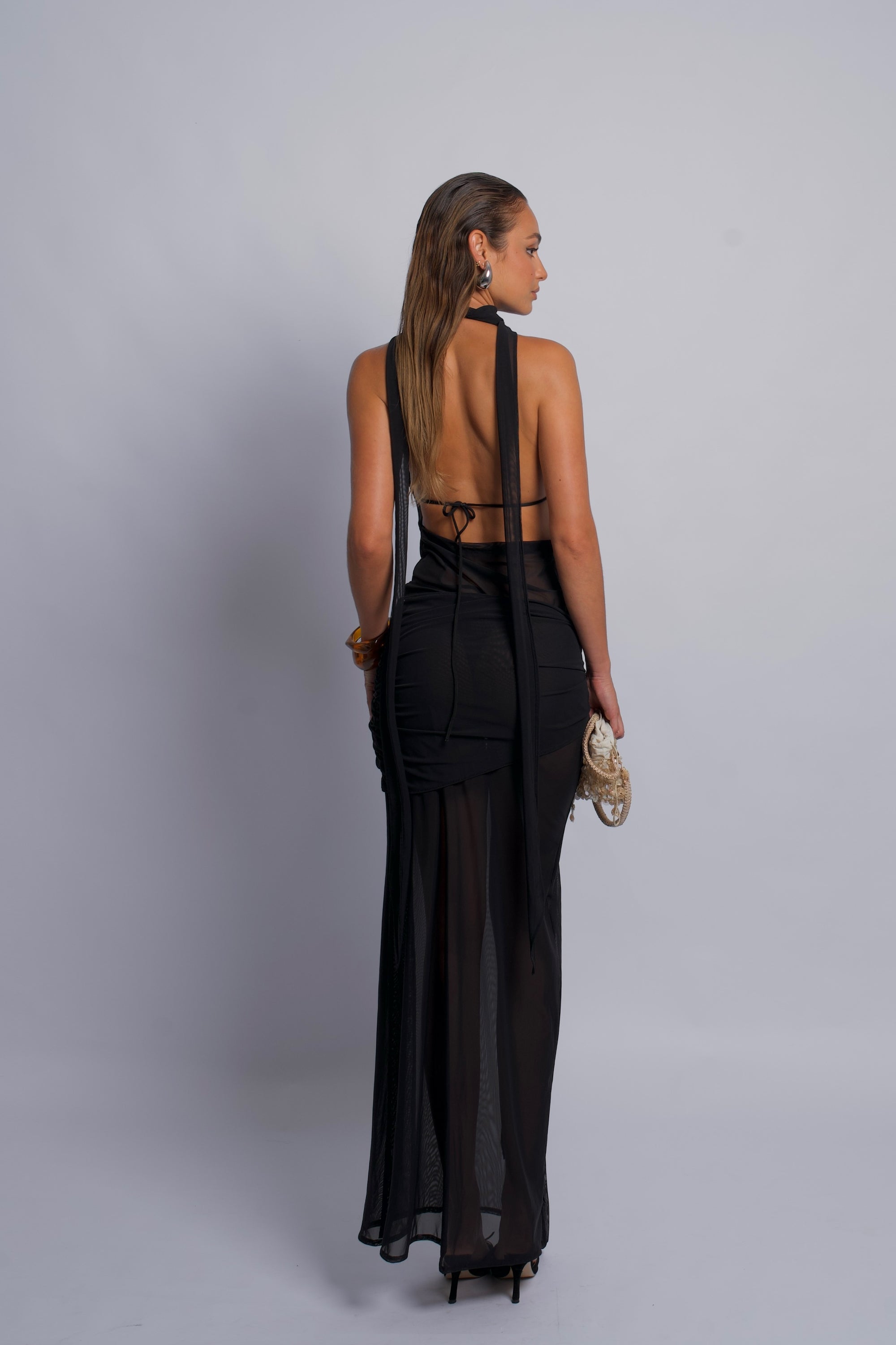 ISIA LONG DRESS - BLACK