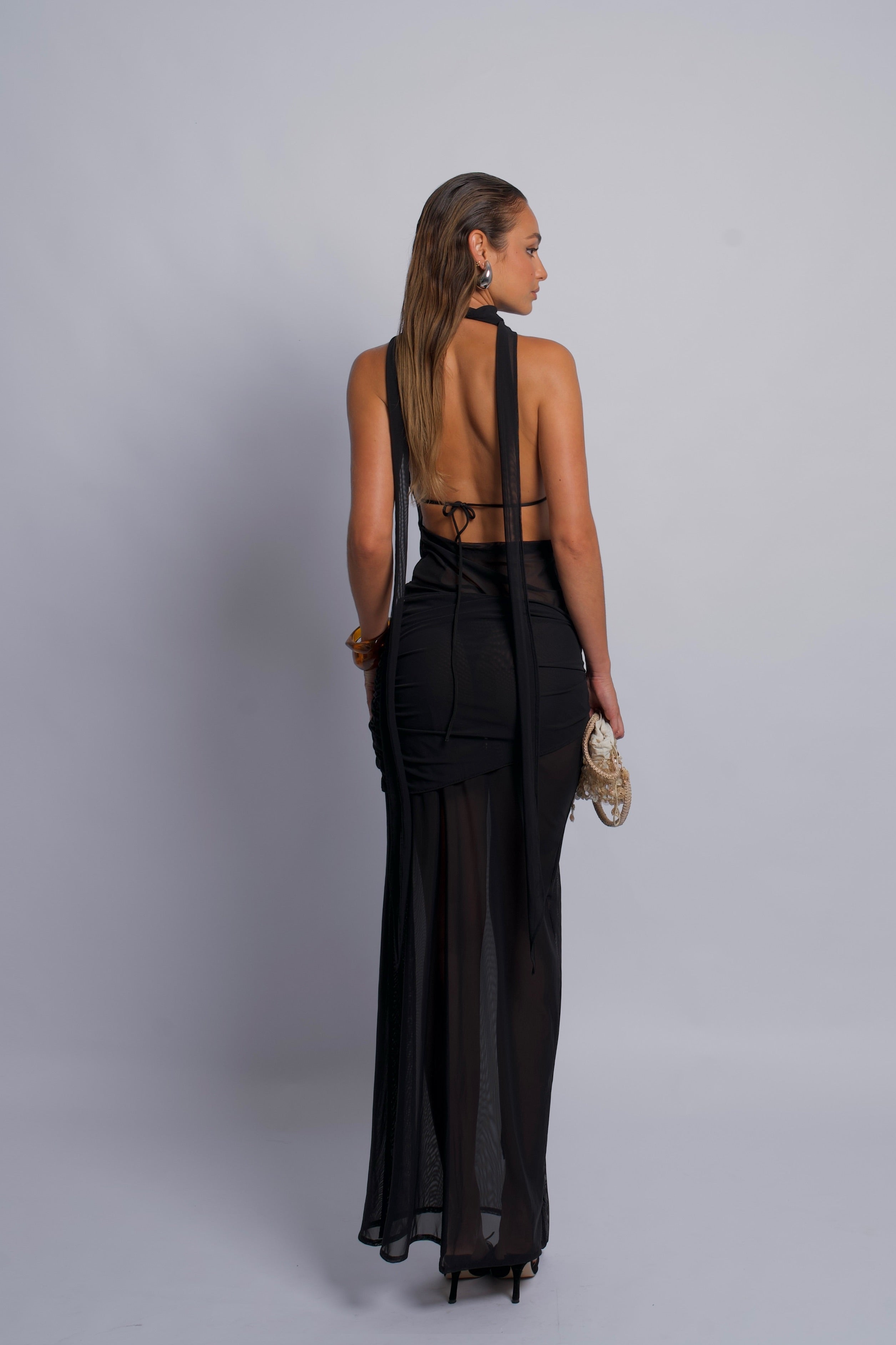 ISIA LONG DRESS - BLACK